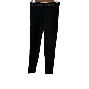 Nike Pro‎ Dri-FIT Training Leggings Tights Athletic Black Womens Large L